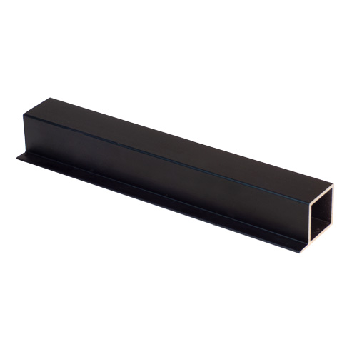 Profilé d'aluminium Float type B carré avec rebord noir mat