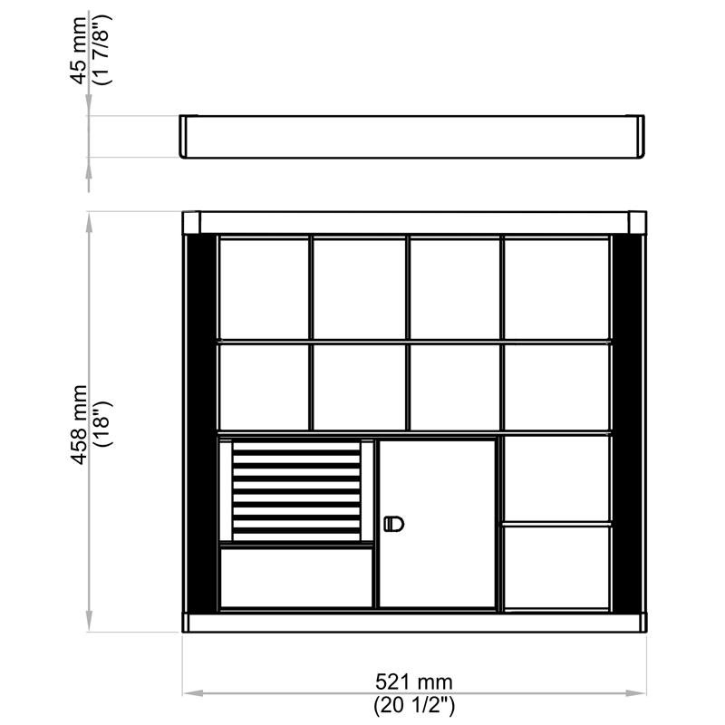 BV2.0 Brown accessories storage box 24''