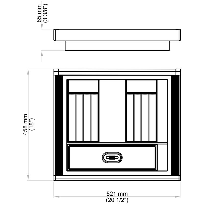 Boite de rangement pour accessoires de beauté BV2.0 brun 24"
