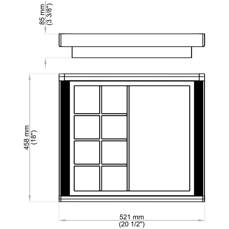 Boîte de rangement pour sous-vêtements BV2.0 brun 24"