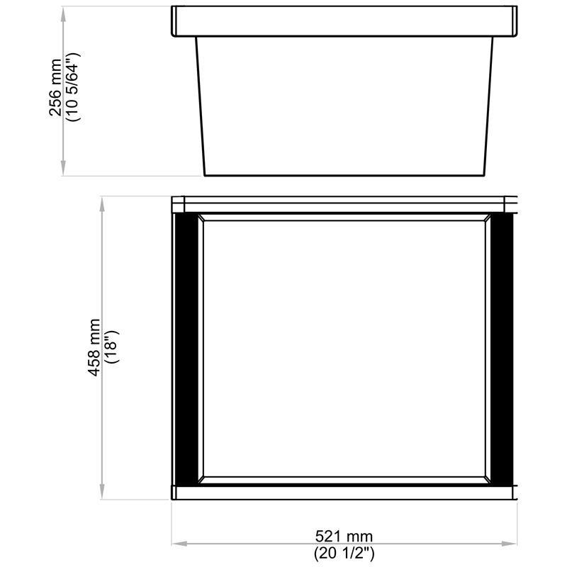 Panier profond BV2.0 brun 24"