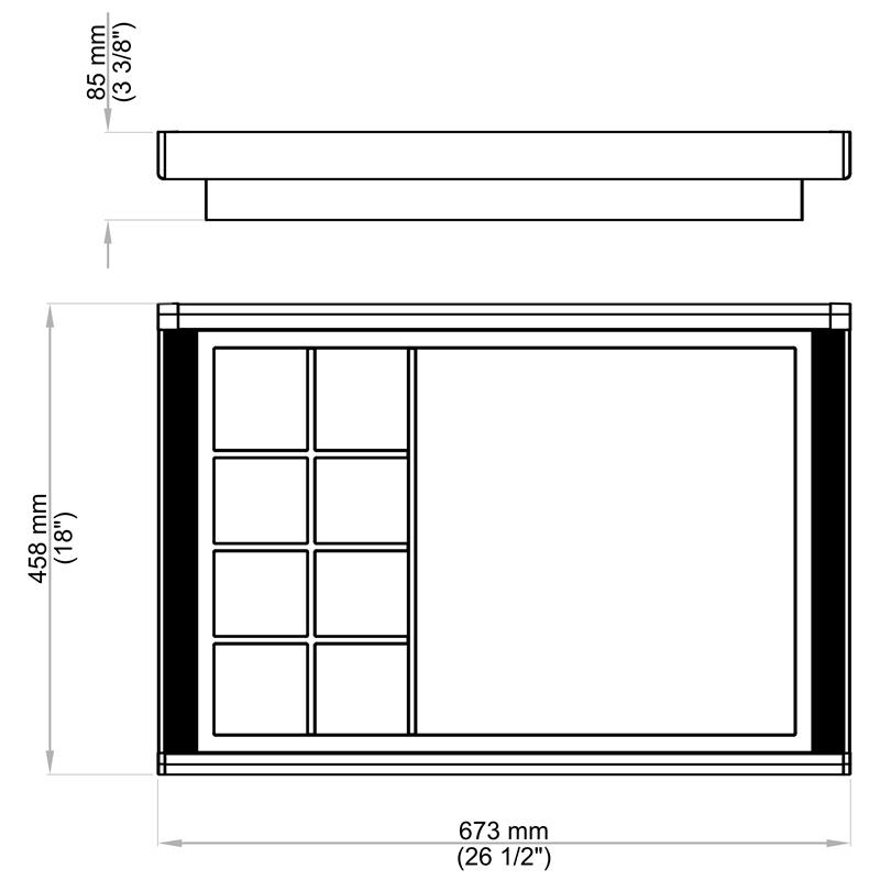 Boîte de rangement pour sous-vêtements BV2.0 brun 30"
