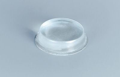 Image Amortisseur de porte transparent de forme demi-sphérique aplatie