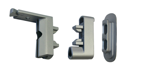 Image Slim wall and corner connector bracket anodized aluminum finish