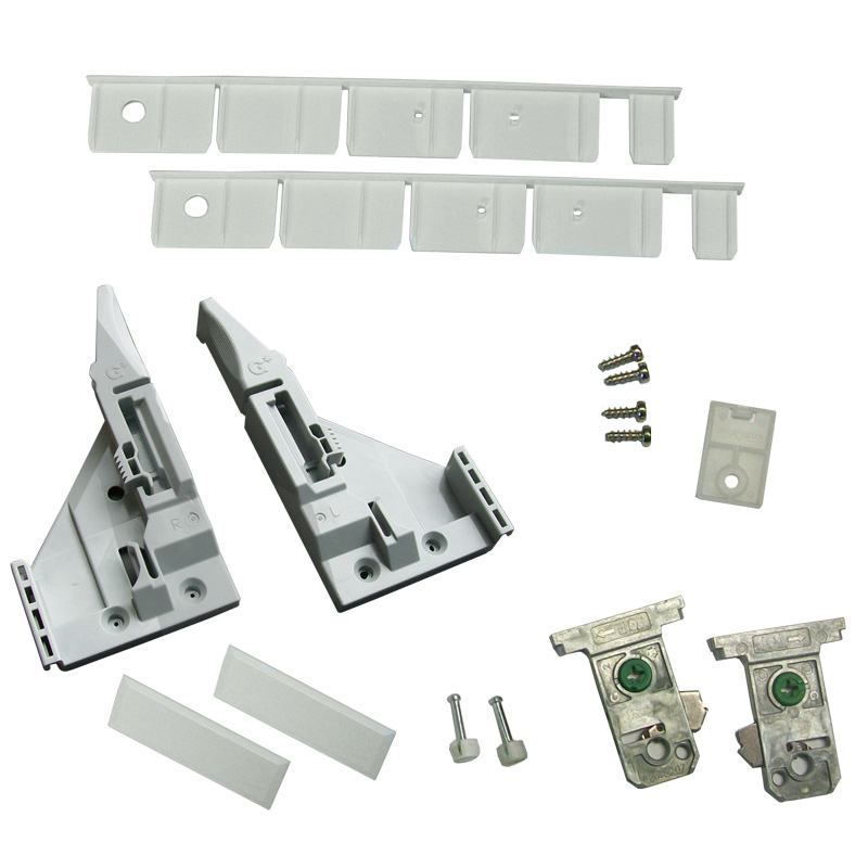 Image Complete kit H185 Vionaro inset drawer front fixing bracket white