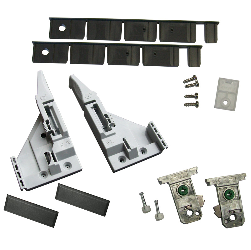 Image Complete kit H185 Vionaro inset drawer front fixing bracket graphite