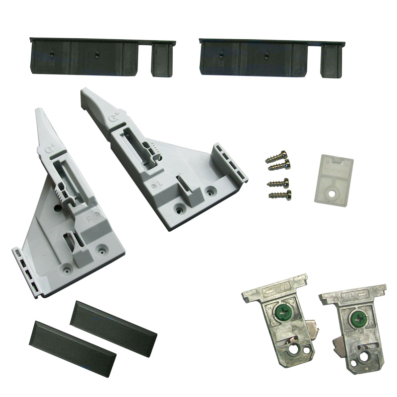 Image Complete kit H89 Vionaro inset drawer front fixing bracket graphite
