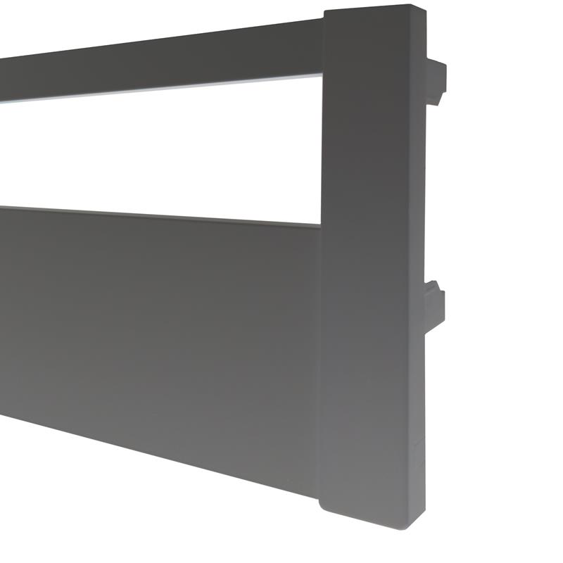Front tubing for inset drawer R13 EVO anthracite 1200mm