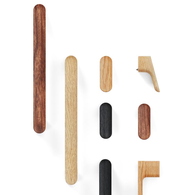 Poignée V0699 LUV W bois laqué noir mat 160 mm