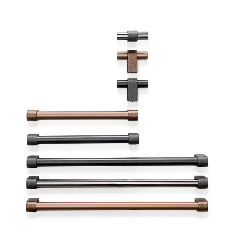 Poignée V0700 CASEY noir lave texturé + titanium noir brillant 192 mm
