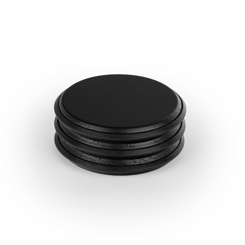 Door stopper PULSE V8014 wood matte black lacquered 66 mm