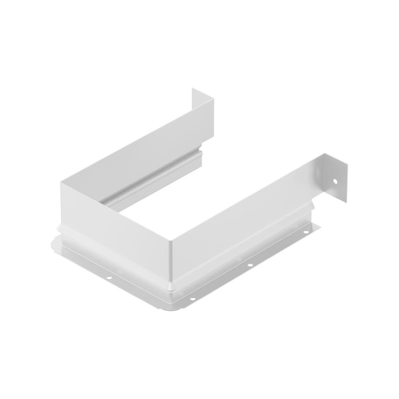 Cache-siphon rectangulaire métal blanc