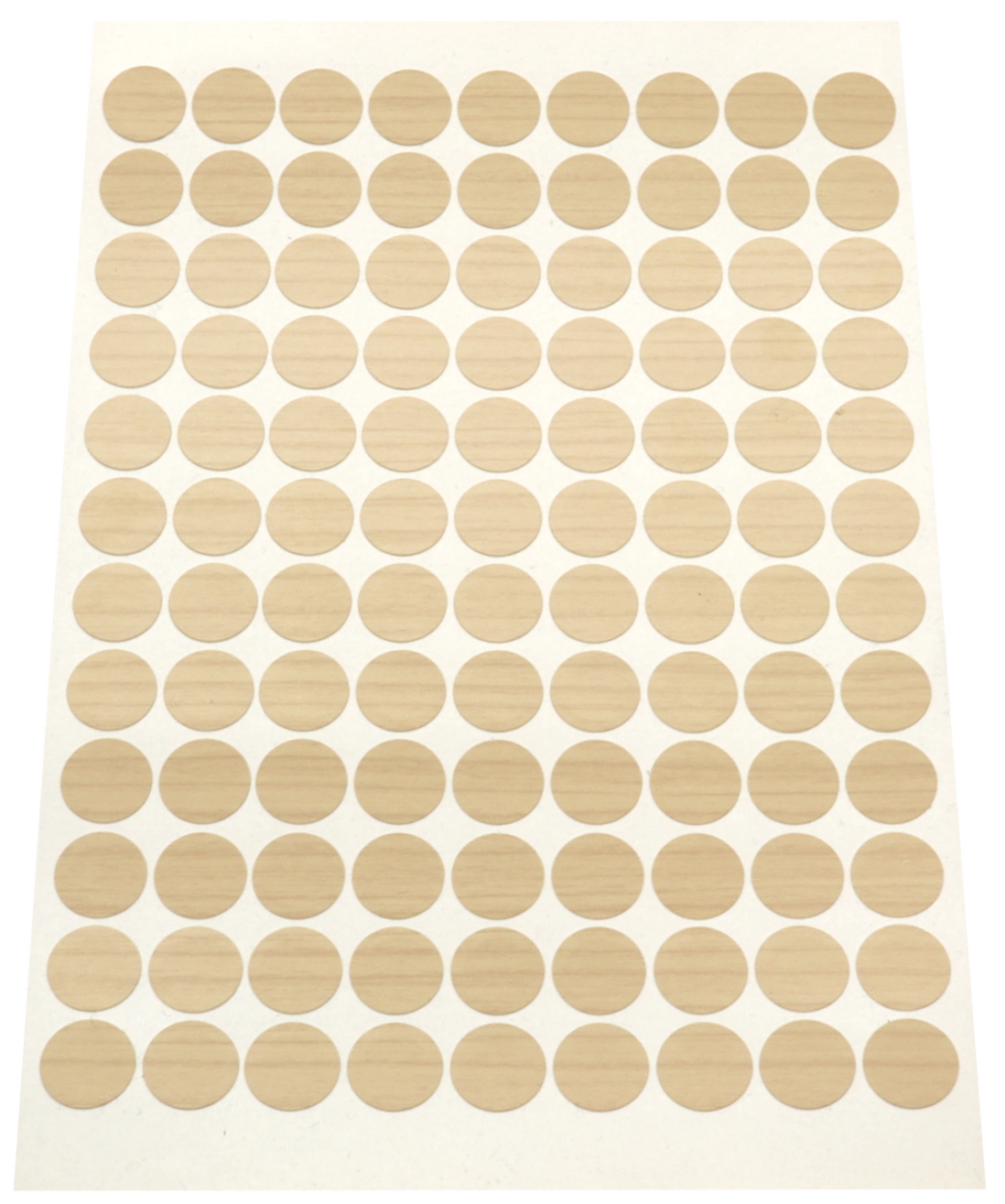 Image Adhesive PVC screw cover, maple finish (sheet of 108 stickers), 14 mm diameter