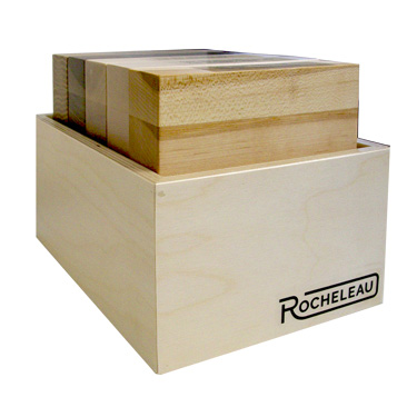 Image Solid wood box samples - 20% matte varnish finish