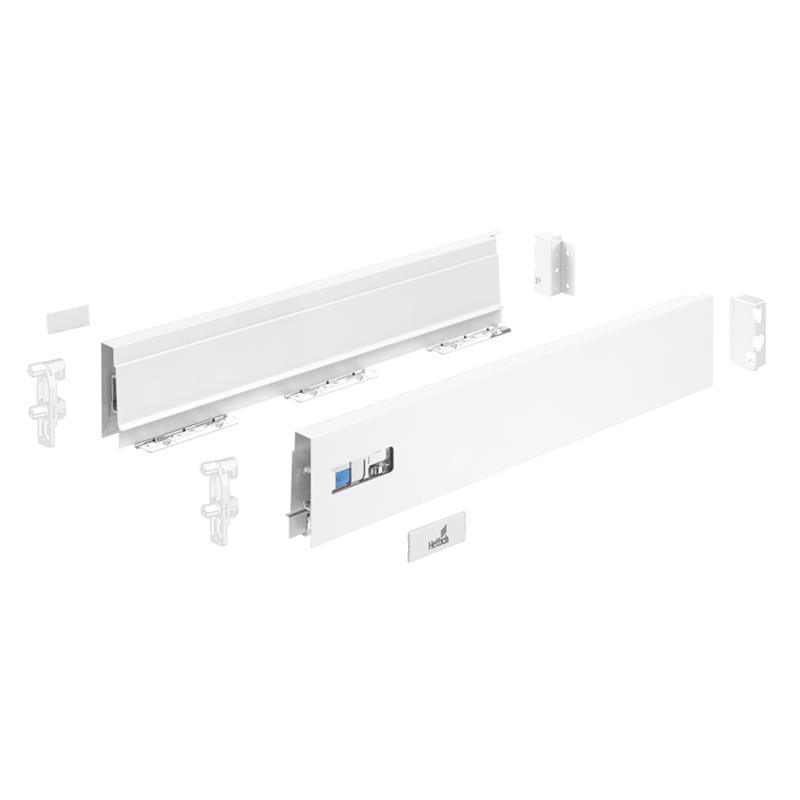 Innotech Atira drawer side kit H70 L620 mm with front & back brackets, white