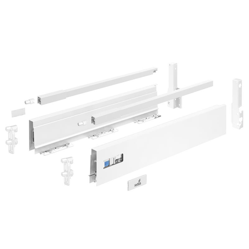 Innotech Atira drawer side kit H144 L260 mm with front & back brackets, white