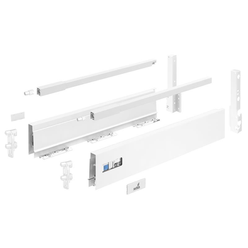 Innotech Atira drawer side kit H176 L260 mm with front & back brackets, white
