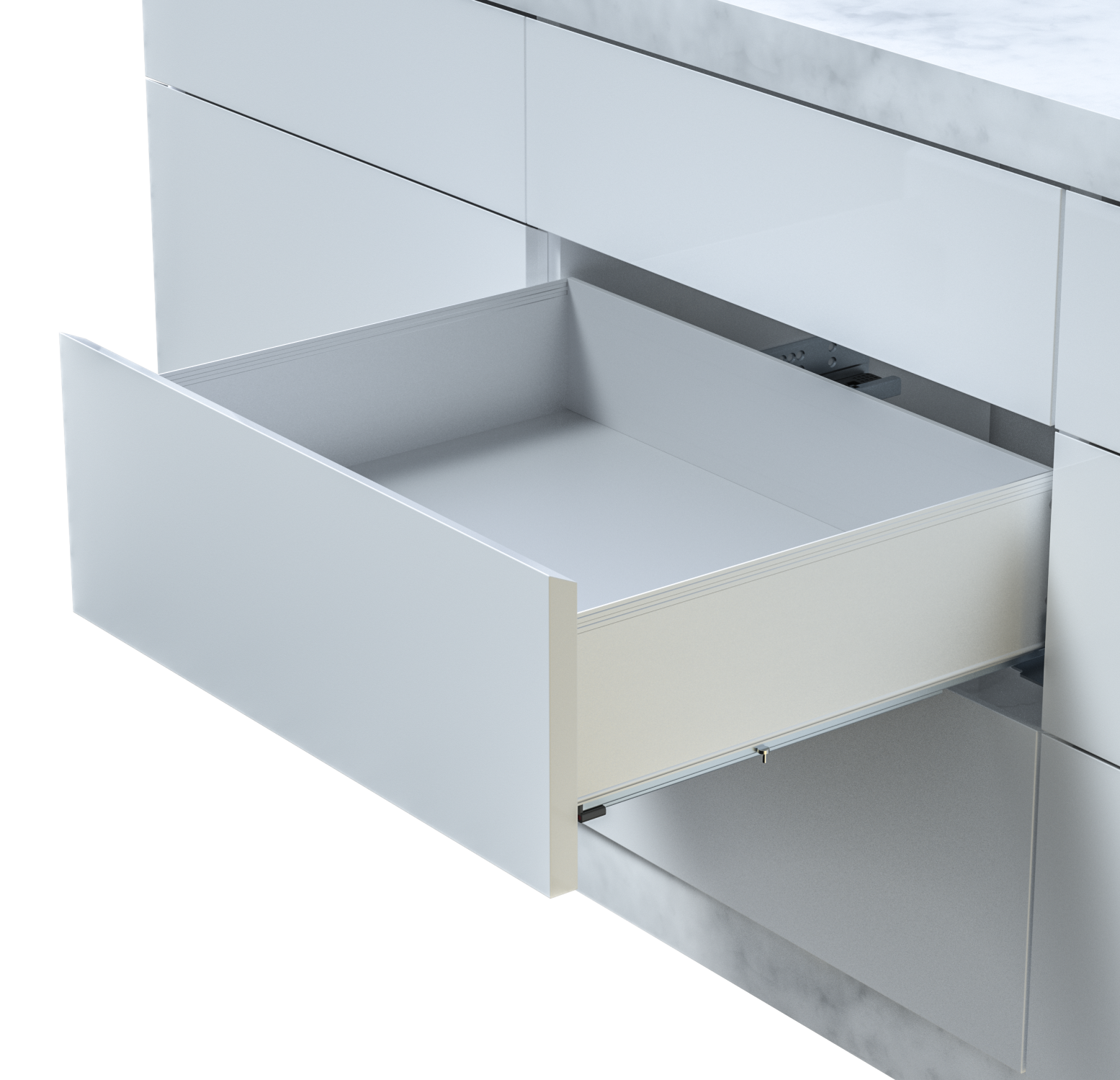 Image Linea drawer side H127 L300 matte white