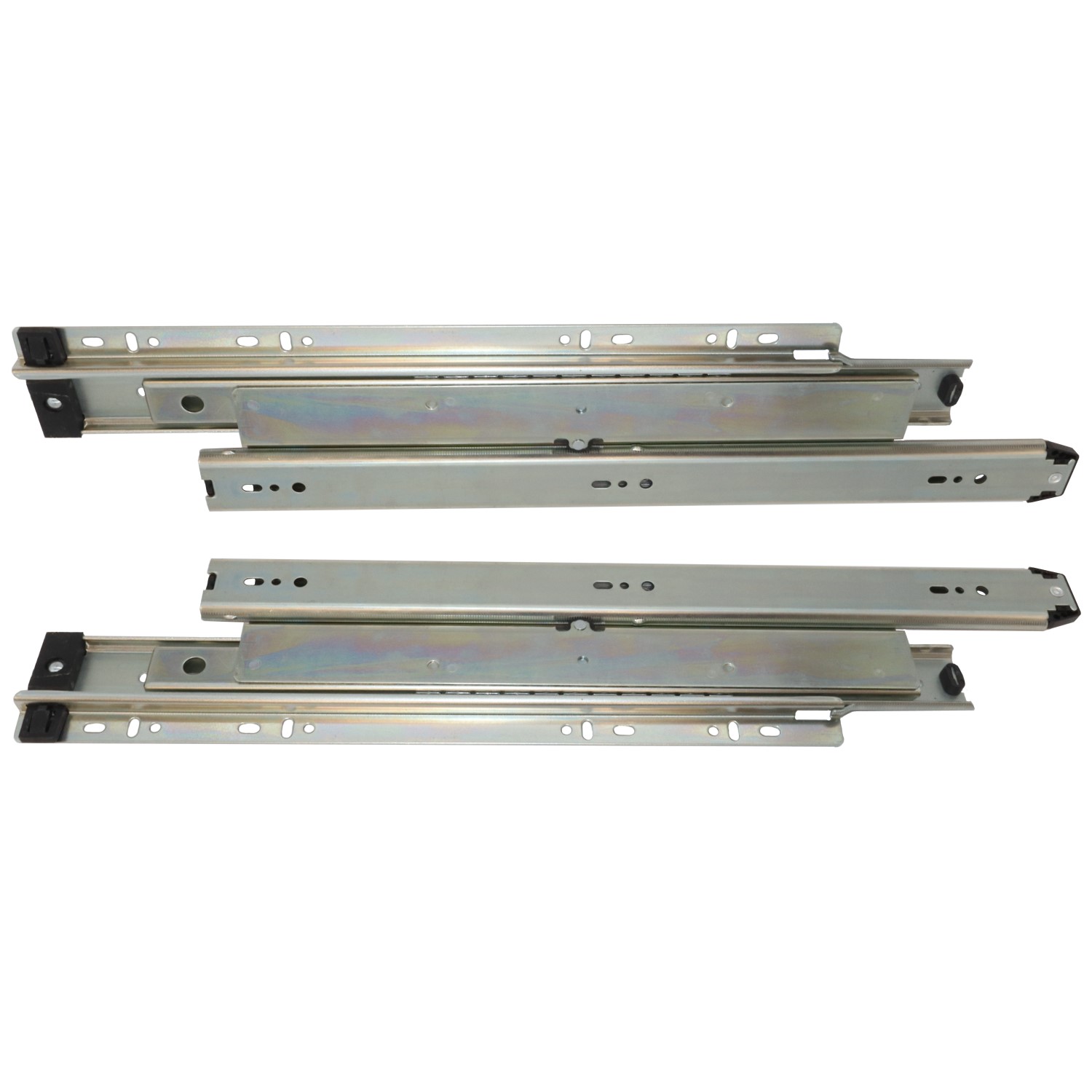 File cabinet slide 1-3/8" overextension zinc - 400mm