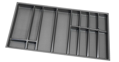 Image Bridge textured grey drawer divider with insert space