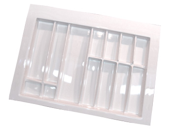 Bridge gloss white drawer divider with insert space