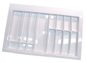Bridge gloss white drawer divider with insert space