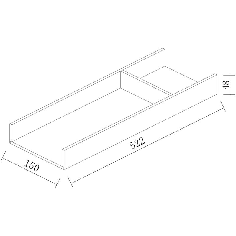 Signature U-cross divider 150 mm black walnut