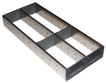 Image Diviseur de tiroir double en acier inoxydable