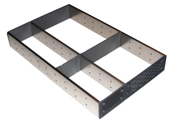 Image Stainless steel triple drawer divider
