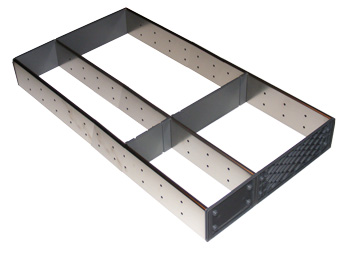Image Stainless steel triple drawer divider