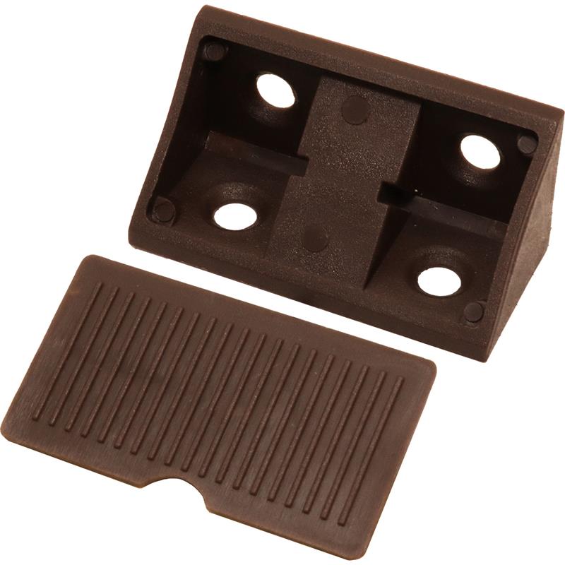 Image Double plastic corner brace with cover 20 x 42 x 20 mm brown
