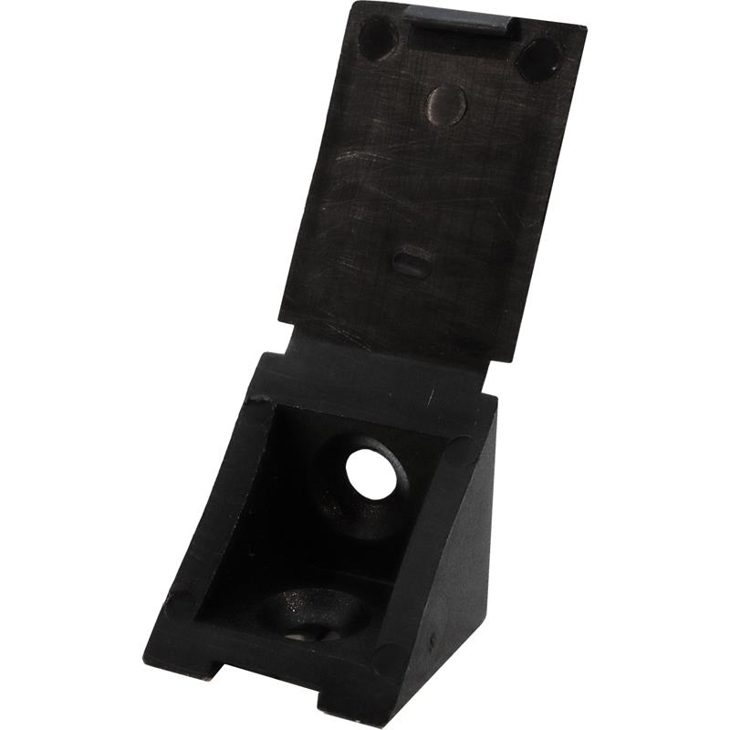 Image Single plastic corner brace with cover 23 x 21 mm black