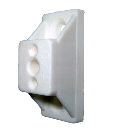 Image Espaceur de coulisse en plastique 3/4" blanc