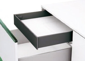 Image Grass Vionaro H89 metal graphite drawer front 1160mm cut to size - inner drawer