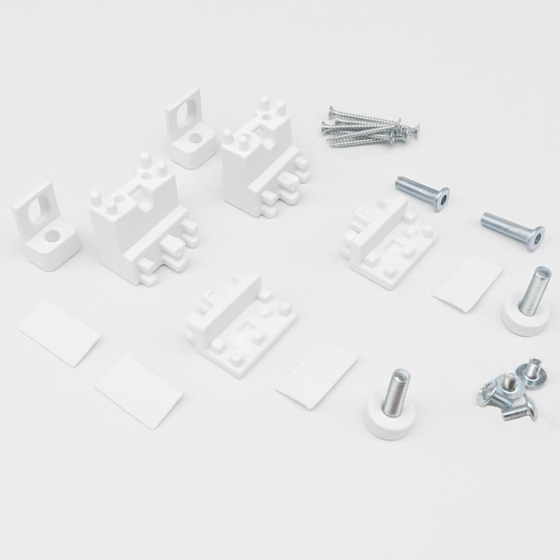 Ensemble de quincaillerie d'assemblage pour système LOOP blanc mat