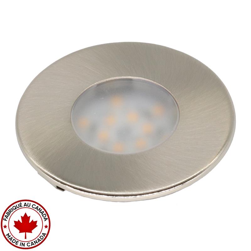 Bague de finition nickel pour luminaire encastré rond Mimosa