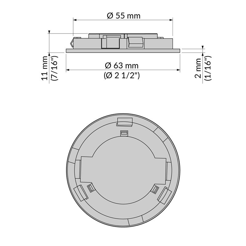 Luminaire encastré DEL rond Mimosa 24V 3000K-4000K