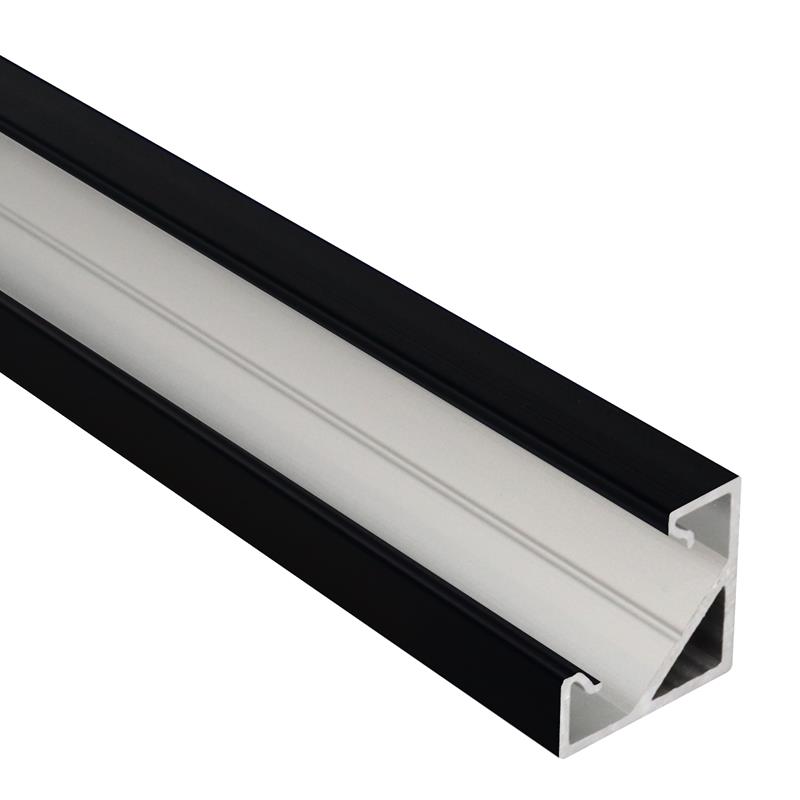 Profilé de surface en coin pour bande DEL 18 x 18mm 80'' noir