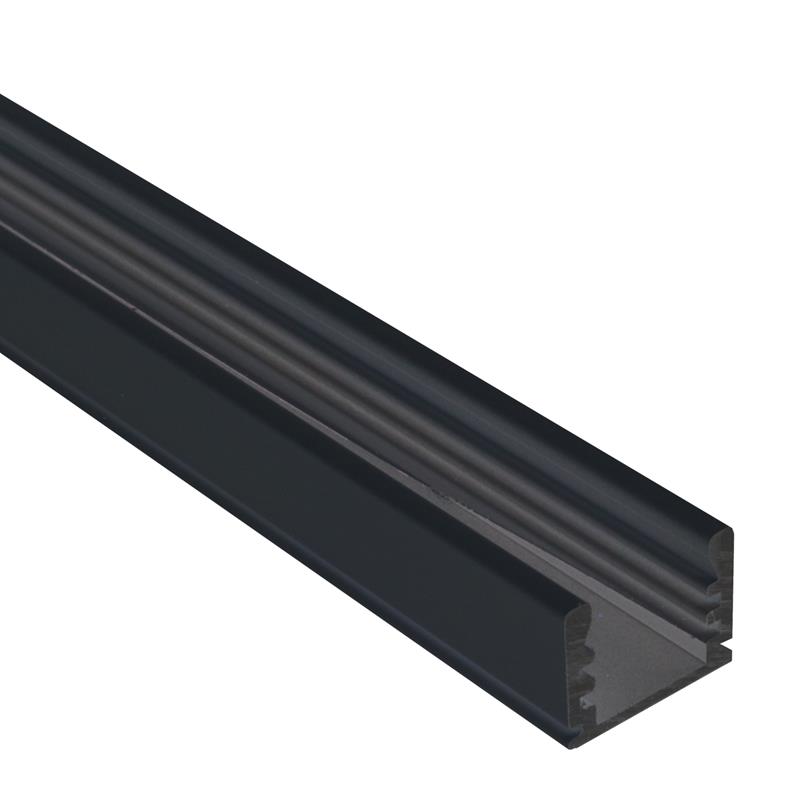 Image Profilé de surface pour bande DEL 13 x 16mm 80'' noir