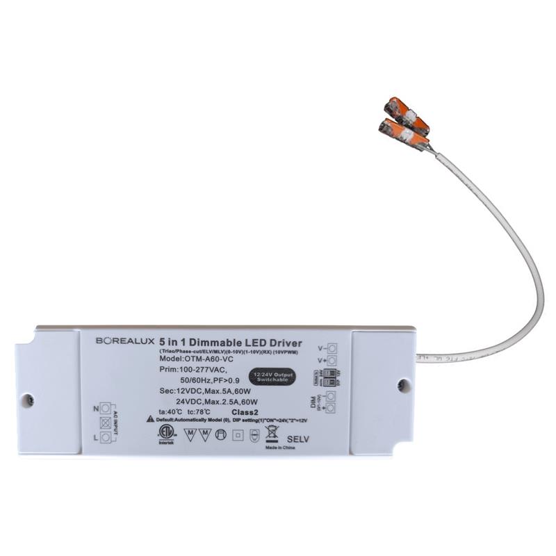 Dimmable power supply 12V and 24V 60W