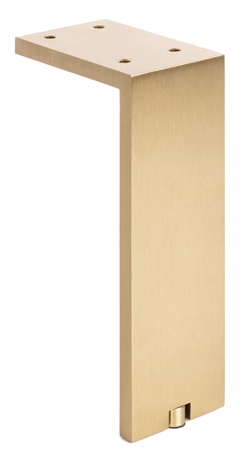 Viefe foot 200 mm foot brushed brass with leveler
