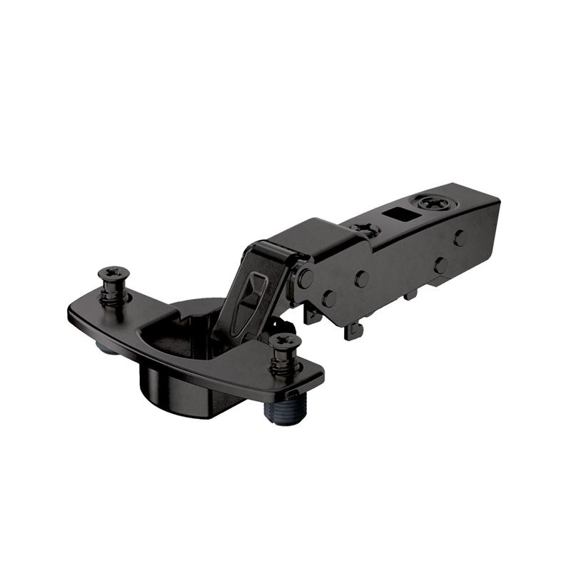Charnière Sensys 8675 110° sans ressort demi-recouvrement à goujons à expansion 45 mm noir obsidien