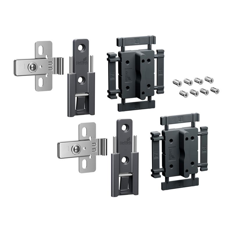 Set of 2 central hinges WingLine L anthracite