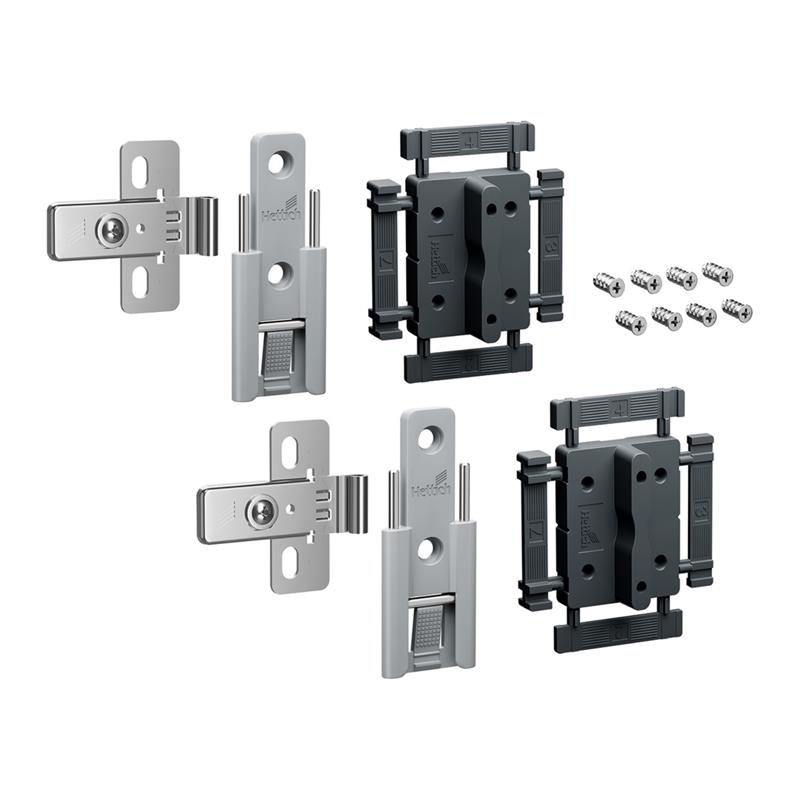Set of 2 central hinges WingLine L grey