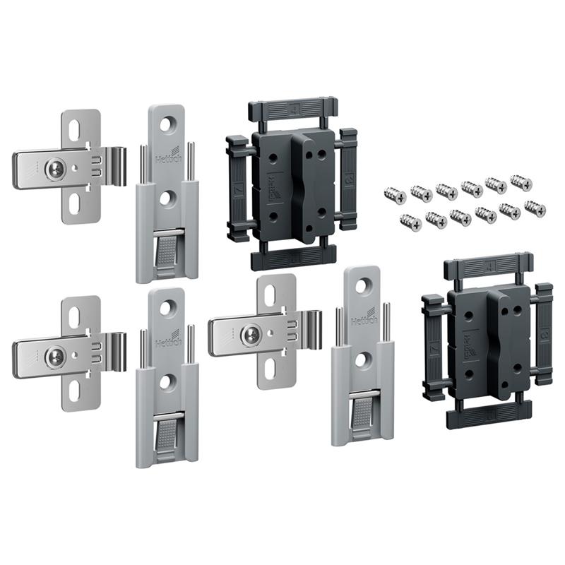 Set of 3 central hinges WingLine L grey
