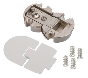 Image Salice Pacta central hinge with mat white cover cap