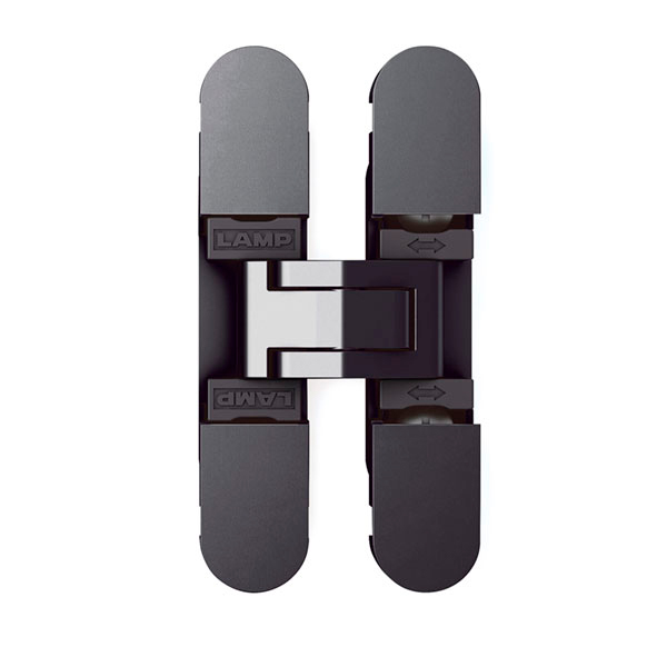Image Recessed invisible hinge, 180° opening, black finish