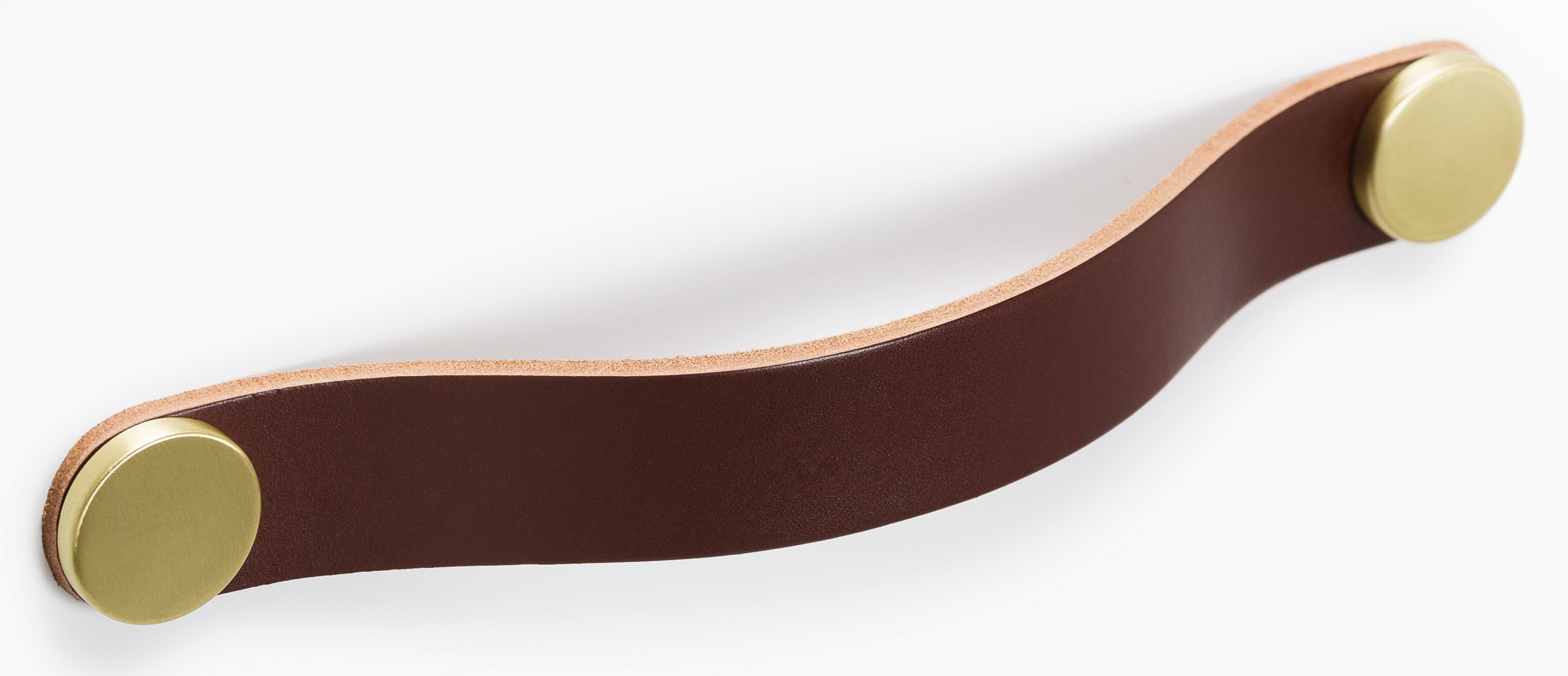 Pognée FLEXA V0404 cuir brun/laiton 160 mm