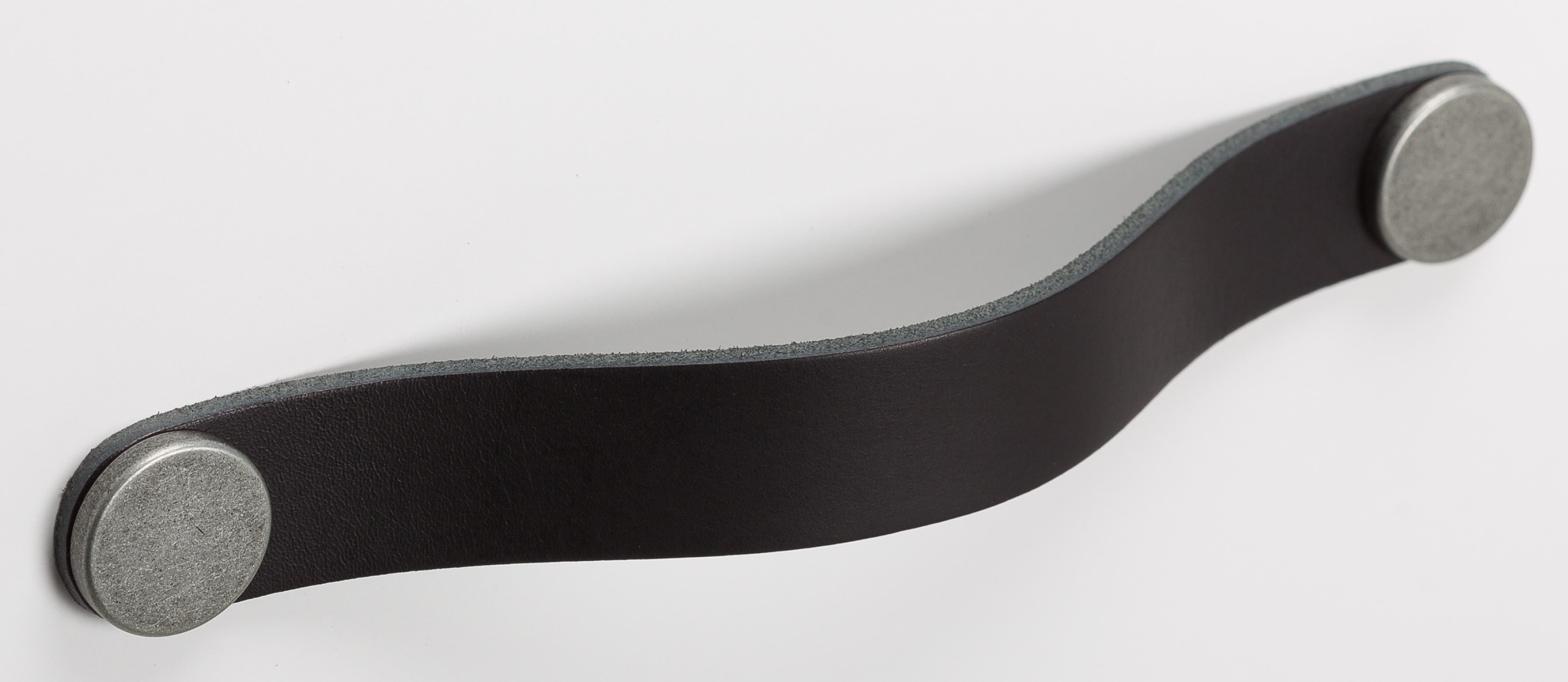 Pognée FLEXA V0404 cuir noir/étain 160 mm