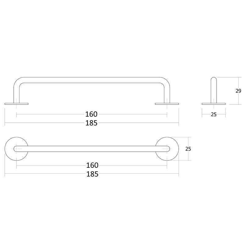 Poignée V0646 MILANO blanc mat 160 mm